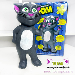 Дитяча інтерактивна іграшка- повторюшка 838\27  музична Кіт Том Сірий