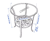 Стіл журнальний KLINGSBO чорне/прозоре скло,49х62 см, фото 4