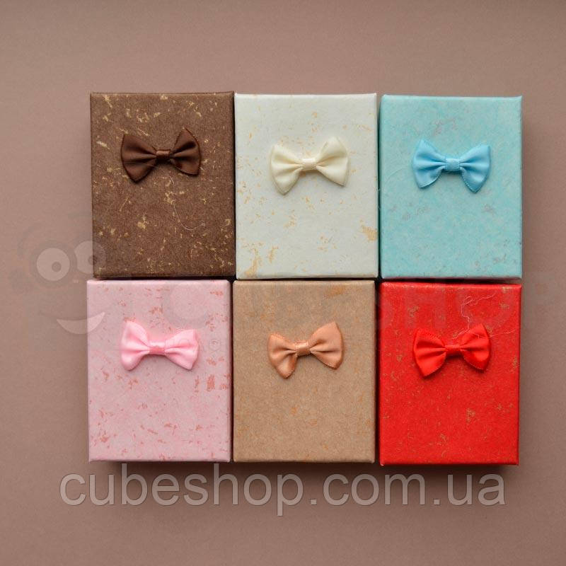 Коробочка для біжутерії 7х9х3см - Класична з бантом
