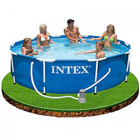 Каркасний круглий басейн + фільтр (305 x 76 см, 4485 л) Intex 28202 Синій