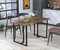 Стол обеденный Тетра Loft Design 138х70х75 см Орех Модена. Кухонный стол лофт из металла