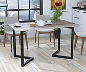 Стіл обідній Ехо LD 138х70х75 см Дуб Палена. Кухонний стіл лофт із металу