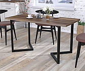 Стіл обідній Ехо LD 138х70х75 см Горіх Модена. Кухонний стіл лофт із металу