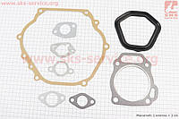 Прокладки двигуна 188F-88мм, к-кт 8 деталей, (пароніт, гума) для бензинового двигуна 177F/188F і його