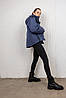 Коротка жіноча куртка оберсайз весна-осінь з асиметричним низом норм, фото 4