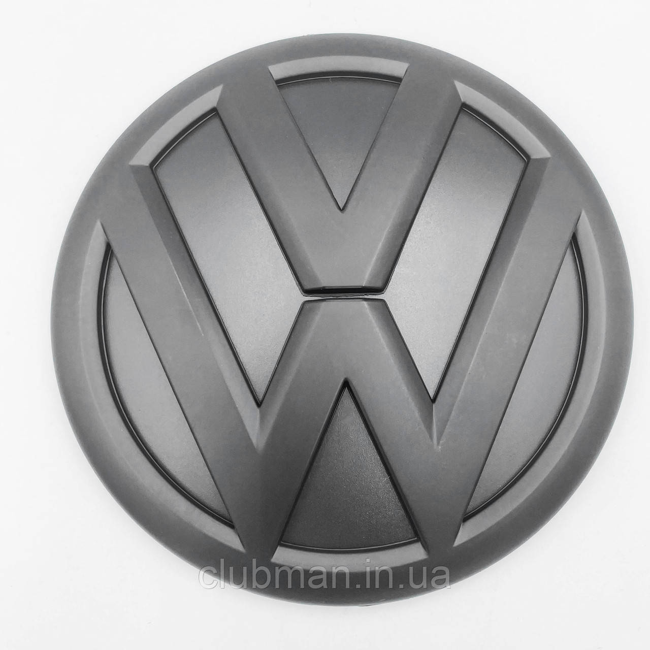 Емблема задня VW (Фольцваген) 110мм GOLF 5, TIGUAN 1, PASSAT B6, CADDY 3, T5 - Чорний мат (5N0853630)