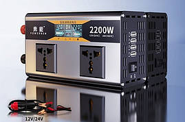 Інвертор перетворювач напруги 2200W 12/24V — 220 V з РК-дисплеєм (IPC2200M)