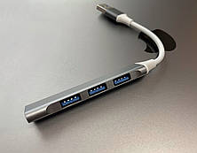 USB хаб, 4-портовий концентратор USB 3.0 (Grey), фото 3