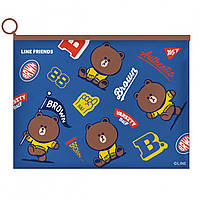 Папка zip-lock A4 Yes Line Friends