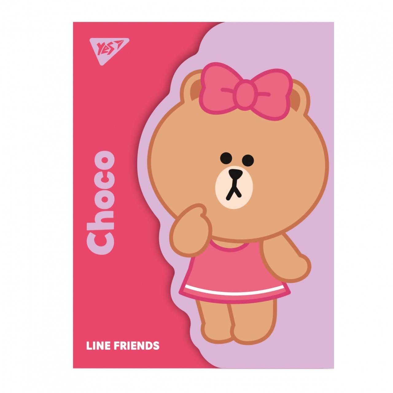 Папка-органайзер на липучці А4 Yes Line Friends.Choco з клапаном