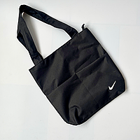 Сумка шопер жіноча текстильна чорна Nike еко