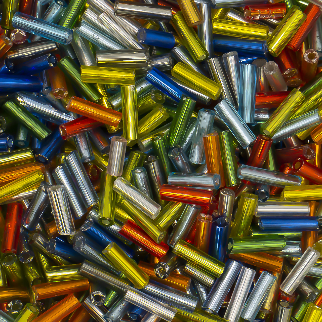 Бісер стеклярус блискучий неПрозорий 6 мм 25 г Різні кольори, фото 1