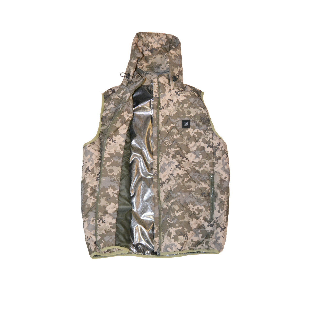 Жилет теплий із підігрівом від Powerbank Shine M Camouflage, фото 1