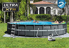 Каркасний басейн Intex 26340 (732x132 см) (Пісочний фільтр-насос 8000 л/год, драбина, тент, підстилка), фото 3