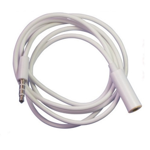 Кабель AUX Audio TRRS 3.5мм Male/Female Kingda S0660 білий 1m