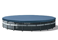 Каркасний басейн Intex 26340 (732x132 см) (Пісочний фільтр-насос 8000 л/год, драбина, тент, підстилка), фото 6