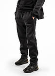 Чоловічі штани чорні на флісі зима 2XL, фото 2
