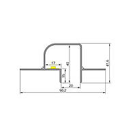 Профіль тіньового шва FSPRO 20 мм роздільний під LED-стрічку алюмінієвий 3 м Без покриття (F2.D2040L16), фото 5