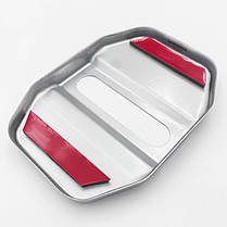 Накладка на дверний замок з емблемою AMG Mercedes-Benz (Мерседес) Комплект 4 шт - Червоні, фото 3