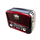 Радіоприймач Golon RX-455S Solar FM/AM/SW/USB/microSD(TF) LED-ліхтарик радіо із сонячною панеллю, фото 4