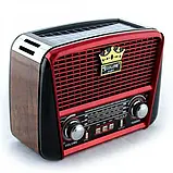 Радіоприймач Golon RX-455S Solar FM/AM/SW/USB/microSD(TF) LED-ліхтарик радіо із сонячною панеллю, фото 6