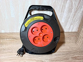 Подовжувач 15м електричий переноска на котушці ПBC 2x0,75
