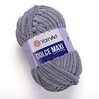 Yarnart DOLCE MAXI (Дольче Макси) № 782 серый (Пряжа плюшевая, нитки велюровые для вязания)