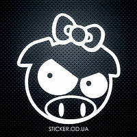 Вінілова наклейка на автомобіль - Субару свинка #6