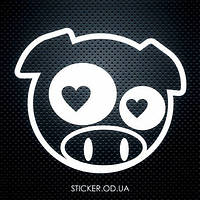 Вінілова наклейка на автомобіль - Субару свинка #5