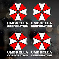 Набір наклейок на автомобіль Umbrella Corporation 4 шт.