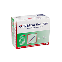 Микро Файн (BD Micro-Fine Plus) U40, 1 мл, 30 г, 0,30 x 8 мм, инсулиновые шприцы, упаковка из 100 шт.