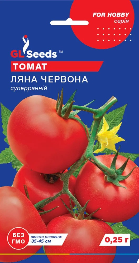 Томат низькорослий ранній Ляна червона 0,15гр Glseeds