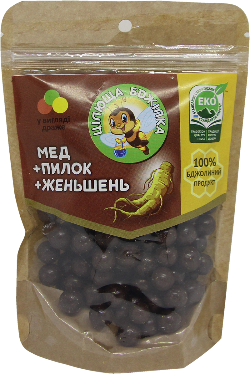 Цілюща Бджілка (мед+пилок+женьшень) 150гр