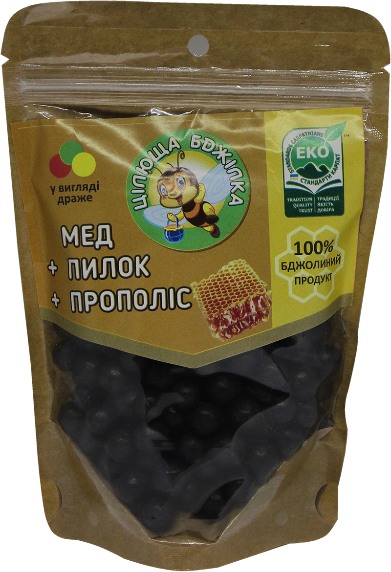 Цілюща Бджілка (мед+пилок+прополіс) 150гр