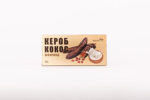 Шоколад з Кероба з кокосом 55гр MANTeca, фото 1
