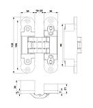 Петля дверна прихована Otlav INVISACTA IN300120BO02 бронза, фото 3
