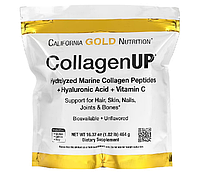 California Gold Nutrition Морской коллаген в порошке с гиалуроновой кислотой и витамином C 464 г