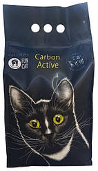 Зерновий наповнювач для котів Fun Cat Carbon Active (Фан Кет з активованим вугіллям, без запаху) 5л