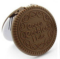 Дзеркало складне Шоколадне печиво, із гребінцем / Зеркало - шоколадное печенье (с расческой)