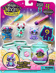 Микслинги Мжик Міксіс Мегабор із 4 фігурками Magic Mixies Mixlings Shimmer Magic Mega 4 Pack SERIES 2