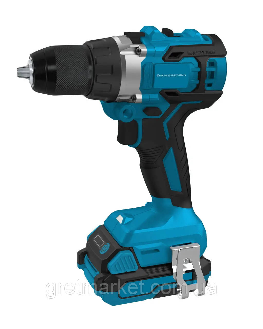 Шуруповерт акумуляторний Kraissmann 132 E-ABS-BL 20UL (ударний, безщітковий)