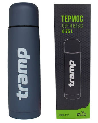 Питний термос Tramp Basic TRC-112, 750 мл (Grey), фото 1