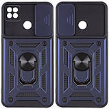 Ударостійкий чохол зі шторкою для камери для Xiaomi Redmi 10A синій, протиударний чохол Camshield редмі 10а, фото 4