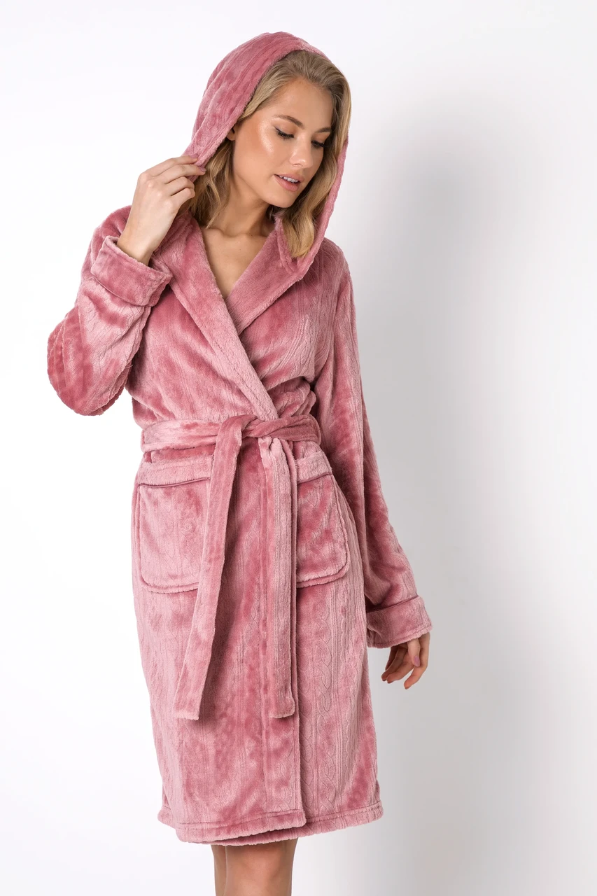 Жіночий халат з капюшоном ARUELLE Becca Bathrobe L