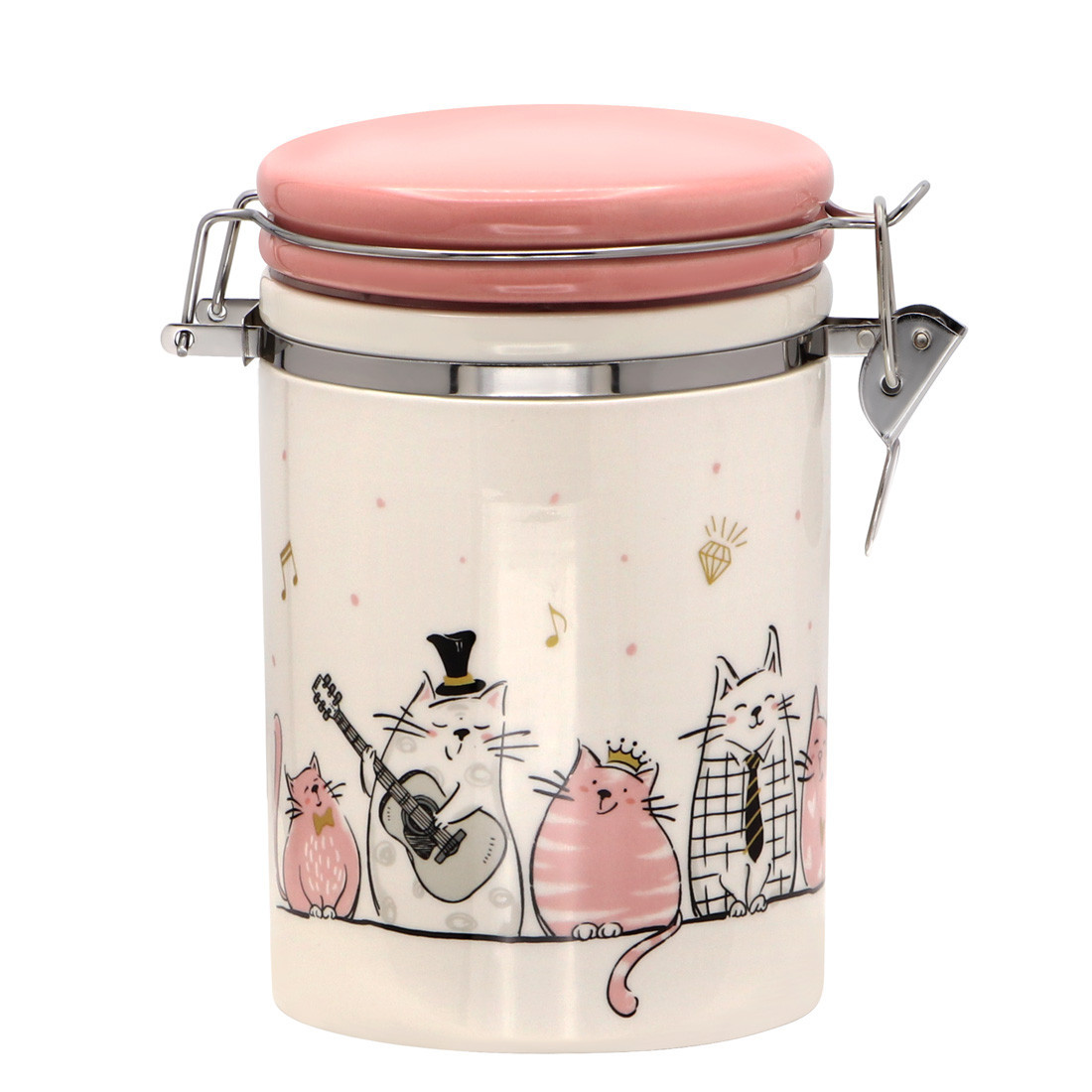 Банка керамічна із замком 850 мл "Котики, що співають" ZF 1376 SC