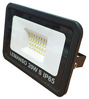 Светодиодный прожектор с микроволновым датчиком Lemanso 20W 6500K IP65 LMPS16-20