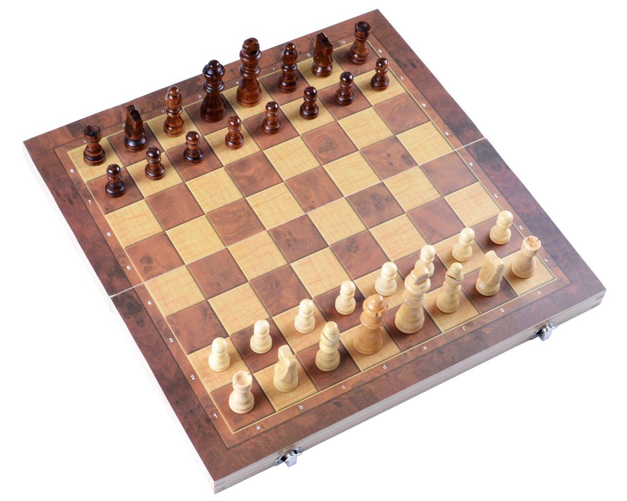Ігровий набір 3 в 1 нарди шахи і шашки 39x39 см