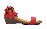Удобные красивые модные женские кожаные сандалии босоножки на танкетке без каблука бордовые 40 разм Baldaccini
