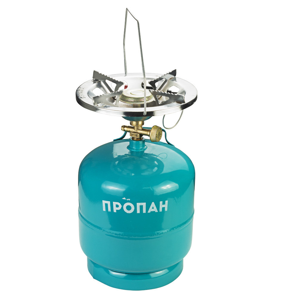 Комплект газовий кемпінг балон на 8 літрів з п'єзопідпалом для дому, туризму, походу TM SIGMA, фото 1