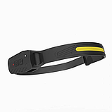 Ліхтар налобний світлодіодний BAILONG BL-G28 XPE+COB USB зарядка+датчик руху, фото 5